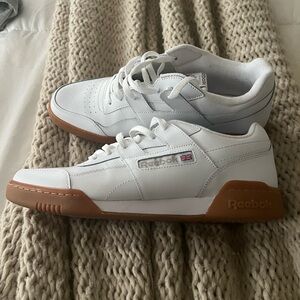 Reebok Men's White and Brown Sneakers